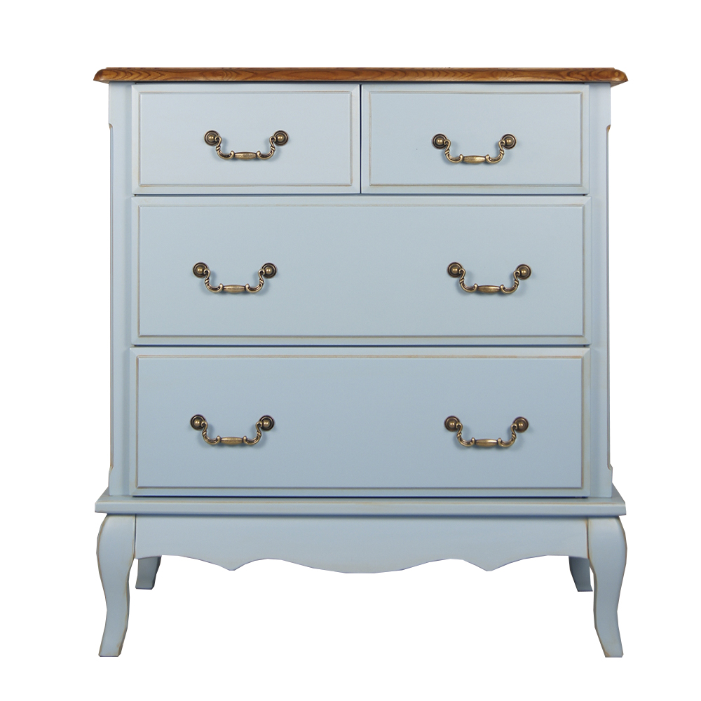 фото Голубой комод Leontina (4 ящика) арт ST9335B в интерьере