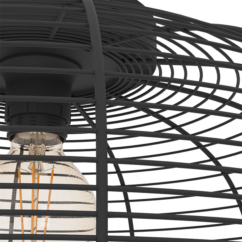 фото 43896 Потолочная люстра RINROE, 1х40W (E27), H200, ?450, сталь, черный в Москве фото 43896 Потолочная люстра RINROE, 1х40W (E27), H200, ?450, сталь, черный