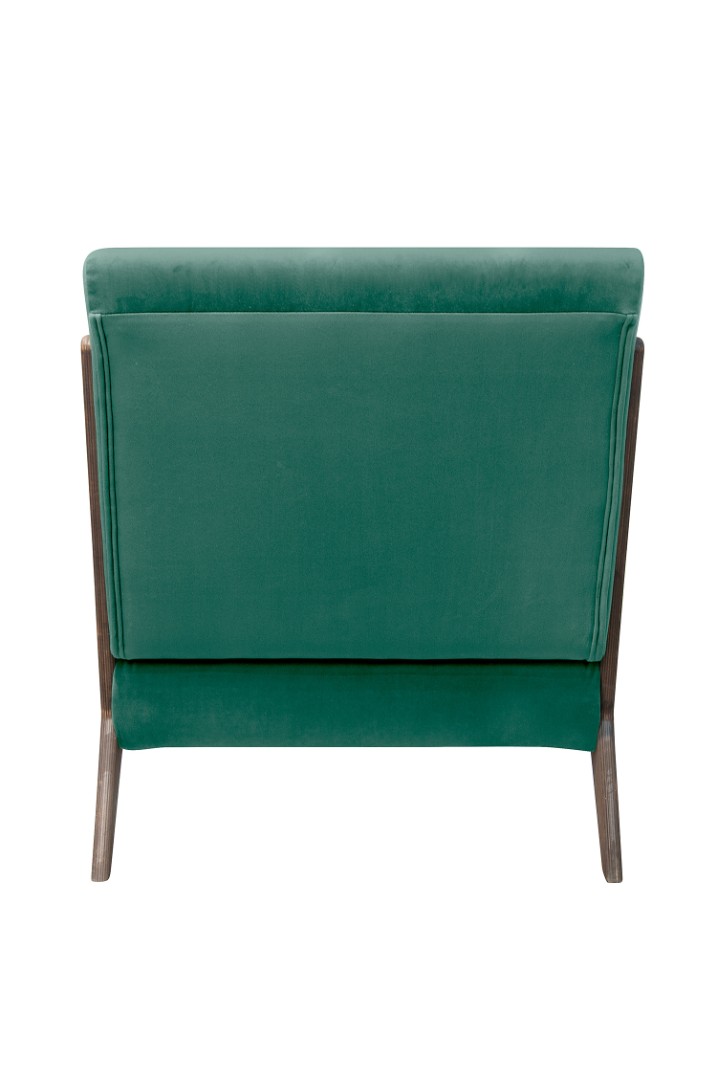 заказать Низкое кресло с деревянными подлокотниками Mody Green V2 цвет зеленый