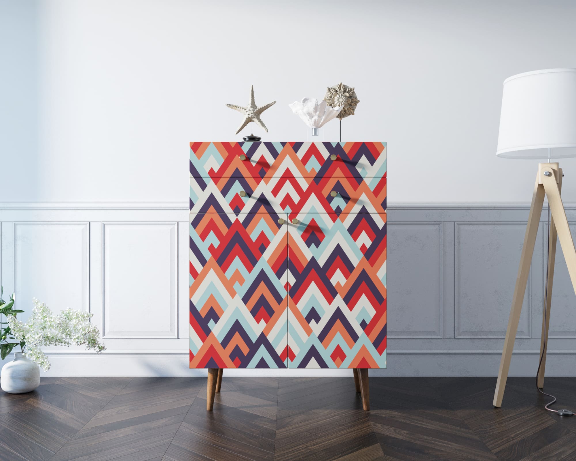 Комод "Berber" большой принт 2 арт BB12/Print_02 в интерьере