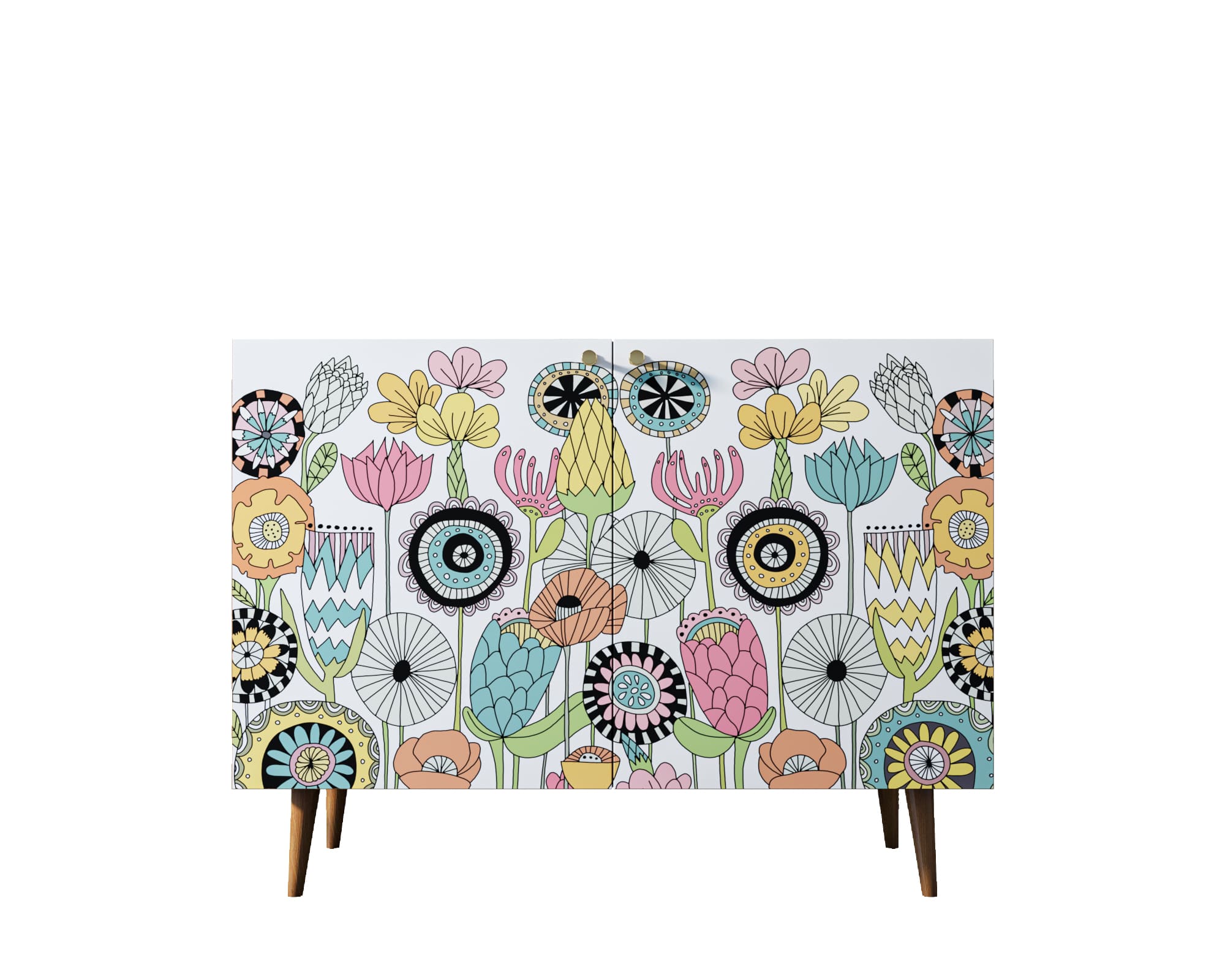 заказать Комод с принтом 3 "Berber" две дверки арт BB04/Print_03