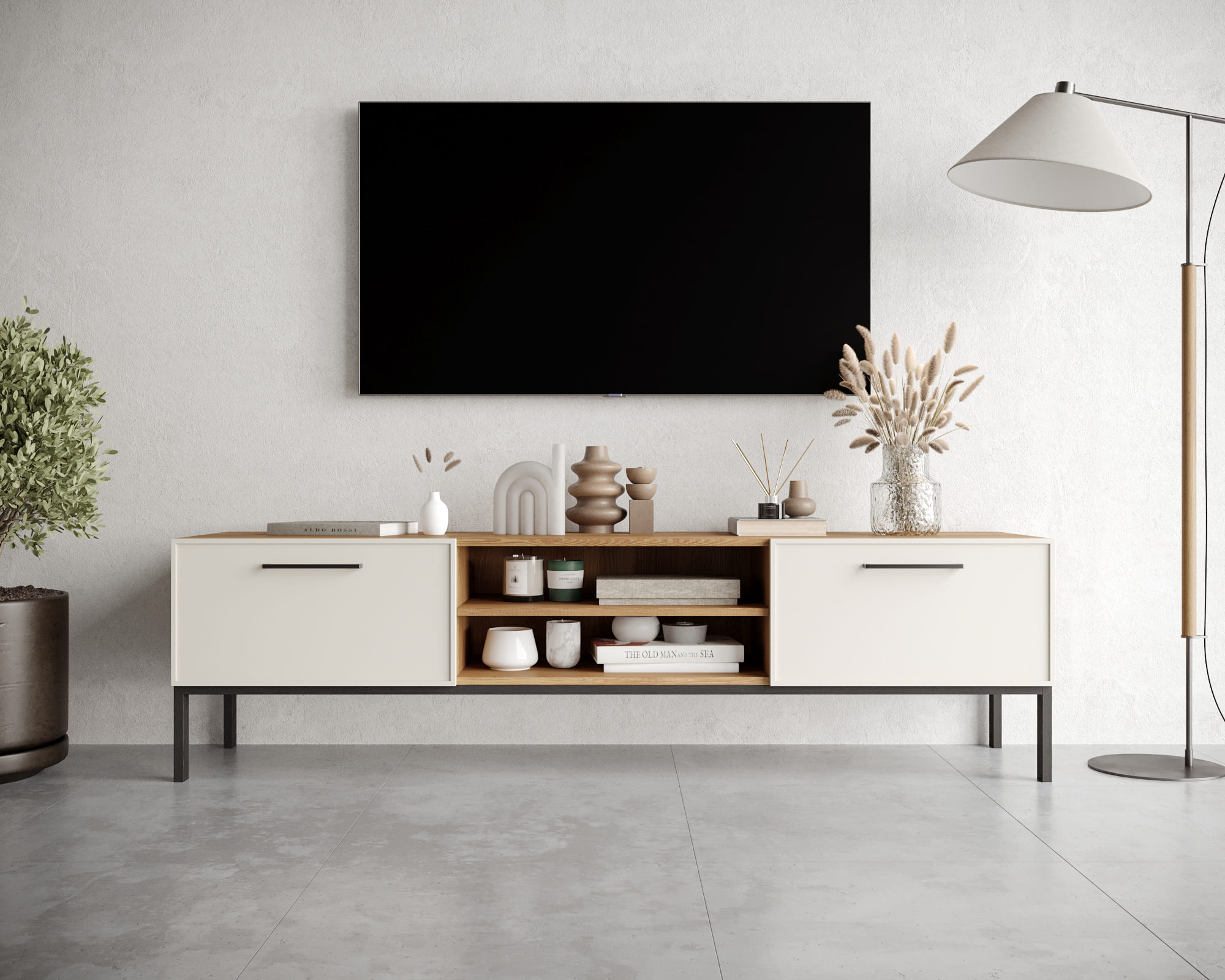 Комод "Nicole" с нишей низкий под TV NR27 в интернет-магазине в Москве Комод "Nicole" с нишей низкий под TV NR27 в интернет-магазине