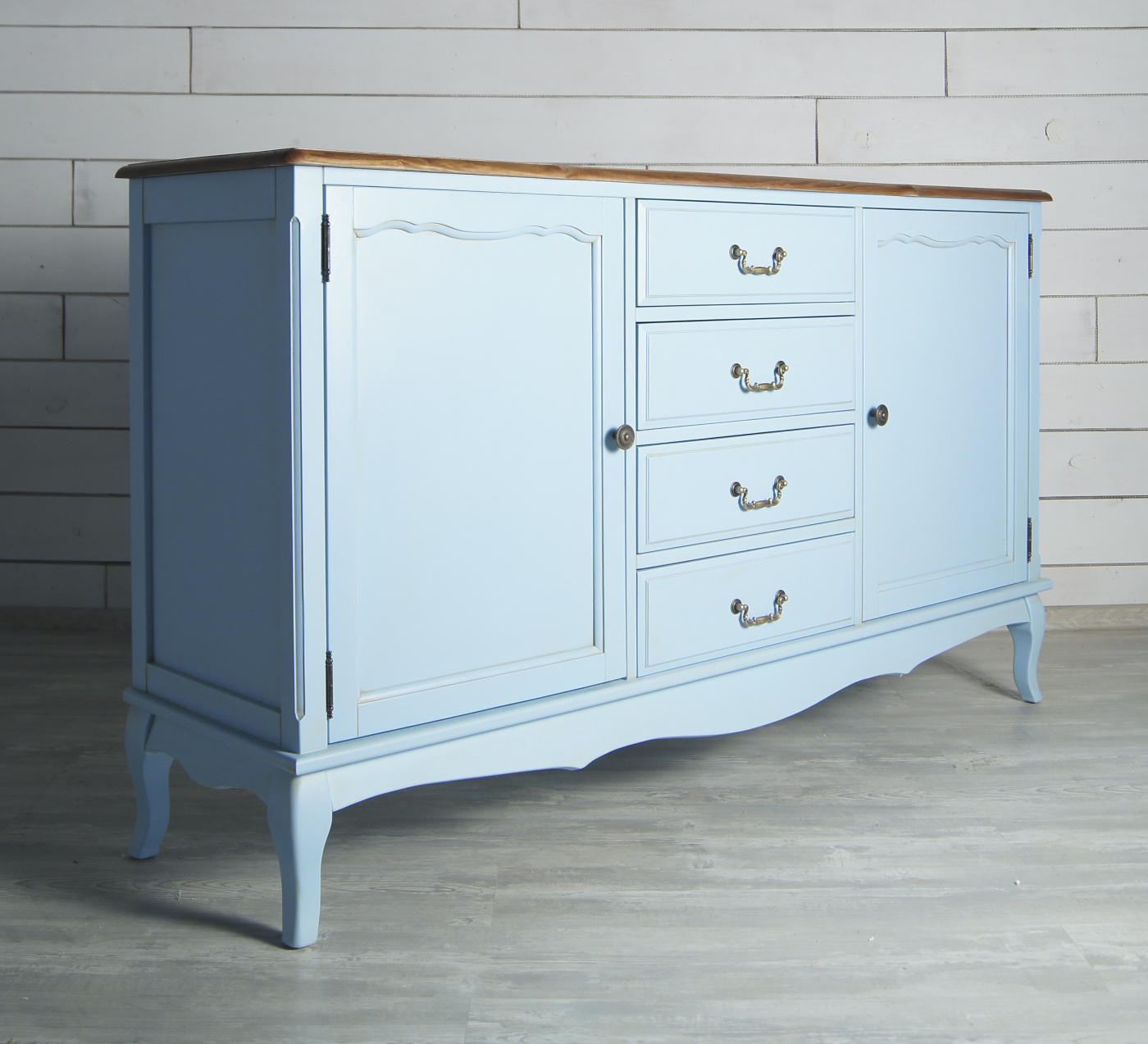 заказать Голубой комод Leontina с дверками и ящиками арт ST9351B в Москве заказать Голубой комод Leontina с дверками и ящиками арт ST9351B