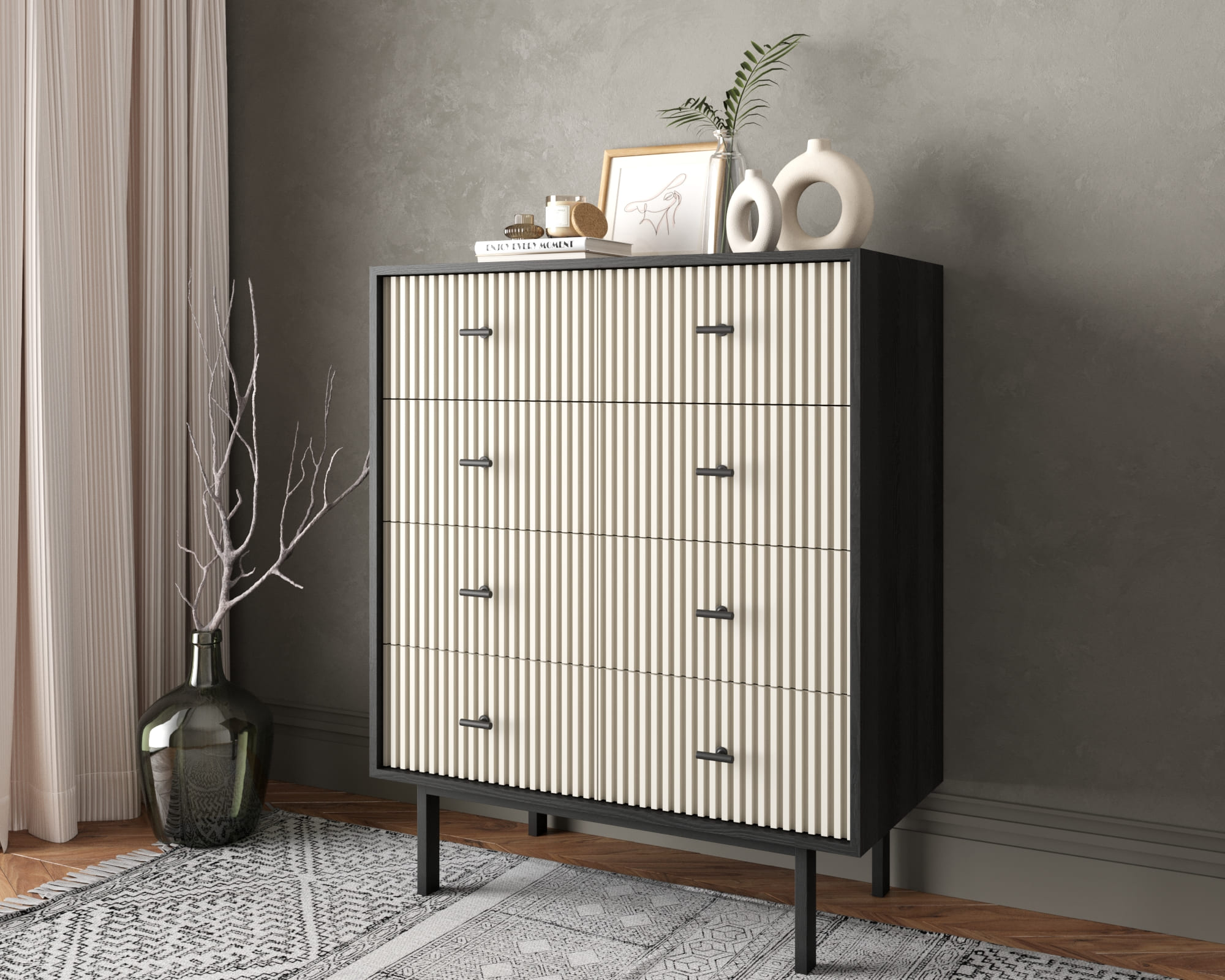 заказать Комод на восемь ящиков "Emerson" арт EM20/milky/L в Москве заказать Комод на восемь ящиков "Emerson" арт EM20/milky/L