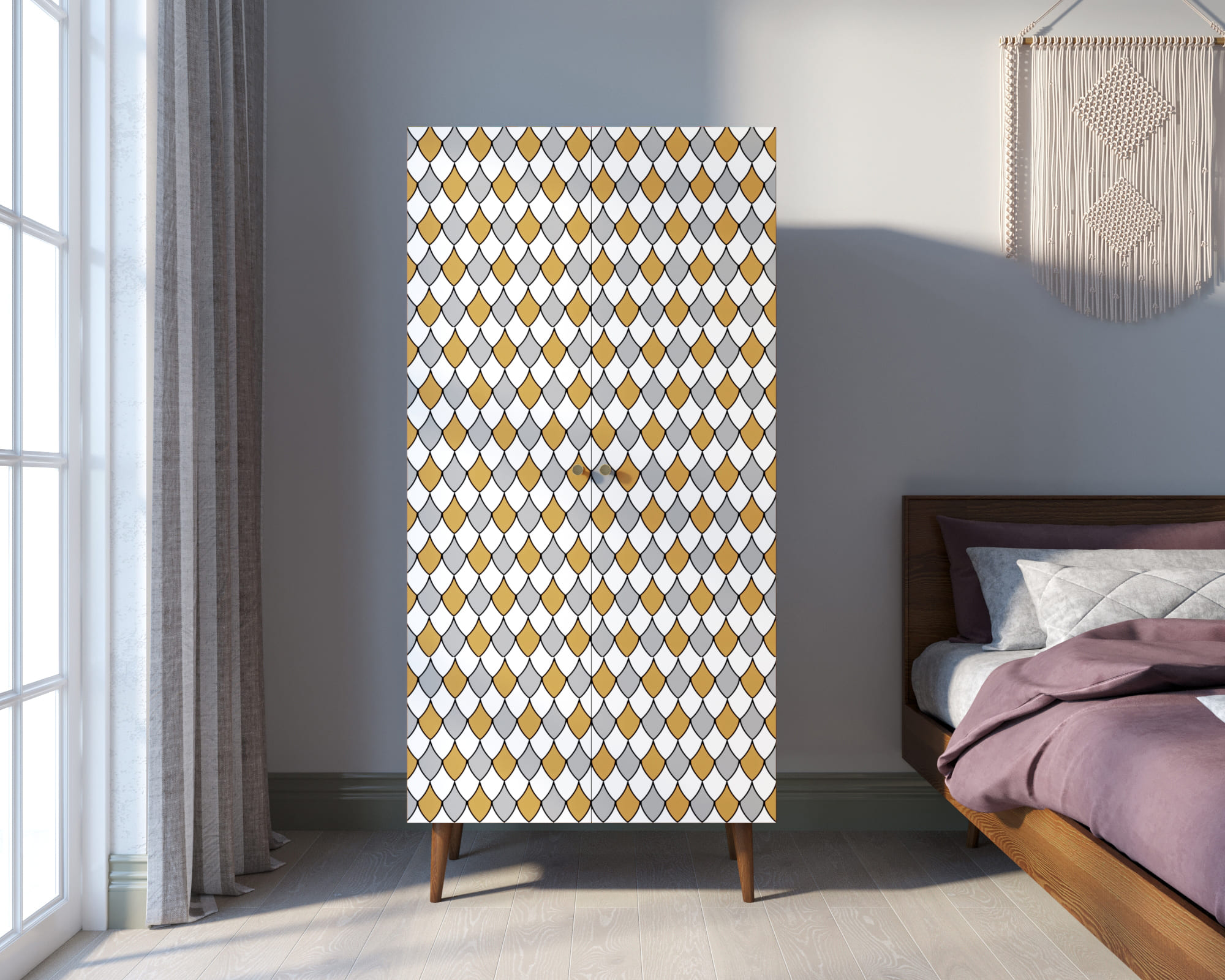 Шкаф малый двухстворчатый "Berber" принт 22 арт BB08/Print_22 в интерьере в Москве Шкаф малый двухстворчатый "Berber" принт 22 арт BB08/Print_22 в интерьере