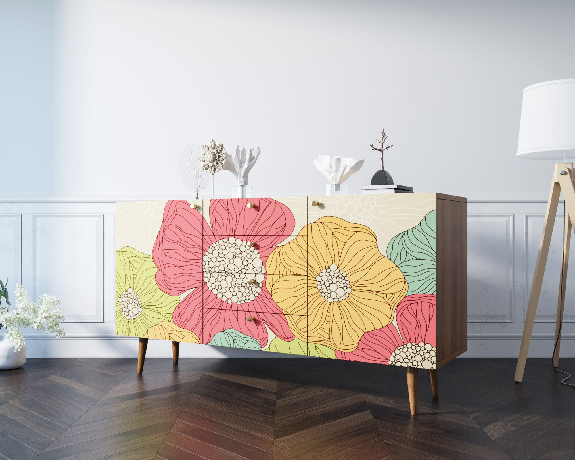 фото Комод "Berber" с ящиками 5 принт арт BB14/Print_05 в Москве фото Комод "Berber" с ящиками 5 принт арт BB14/Print_05