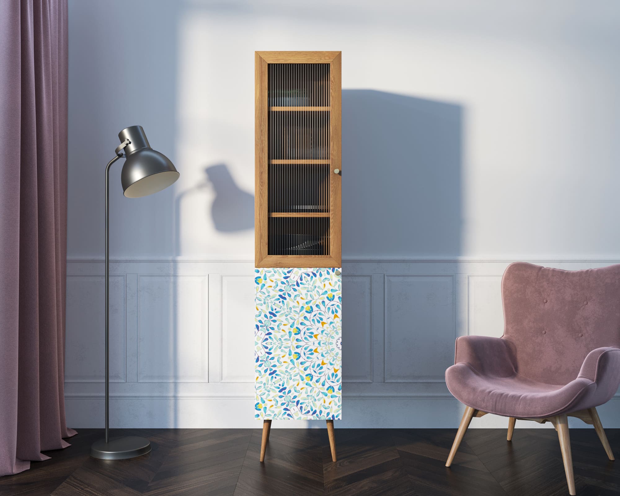 Буфет "Berber" узкий принт 46 арт BB39/Print_46 в интернет-магазине