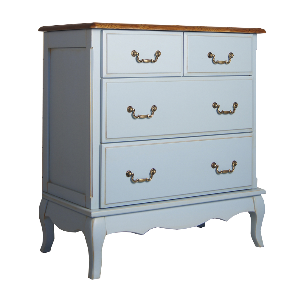 купить Голубой комод Leontina (4 ящика) арт ST9335B в интернет-магазине
