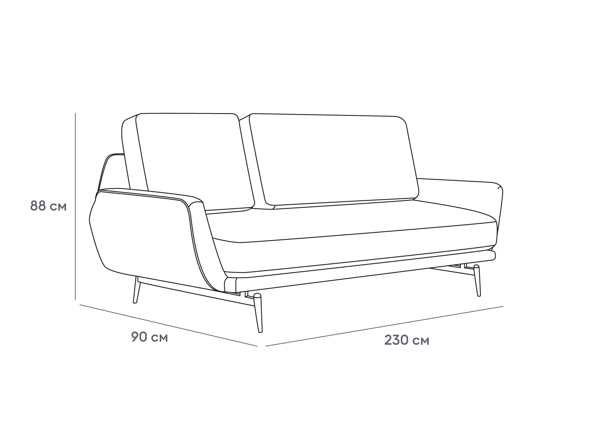 фото Диван Ispani трёхместный в интерьере