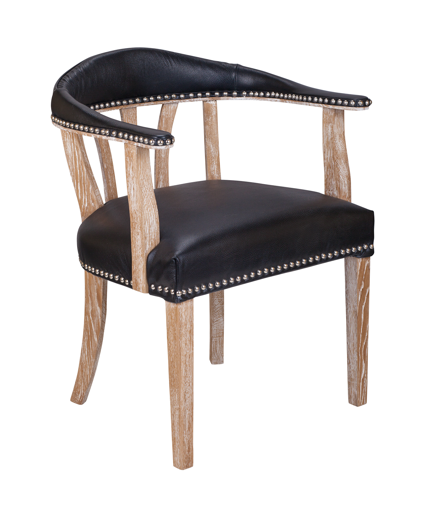 купить Мягкий стул с подлокотниками Tanner Black Leather в Москве купить Мягкий стул с подлокотниками Tanner Black Leather