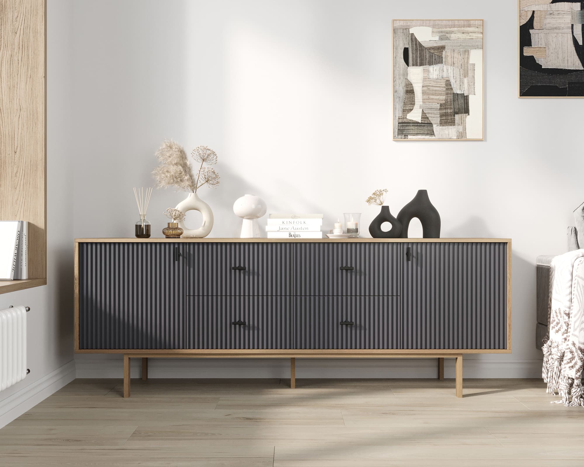 Комод две дверки и четыре ящика "Emerson" арт EM19/7024/L в интернет-магазине