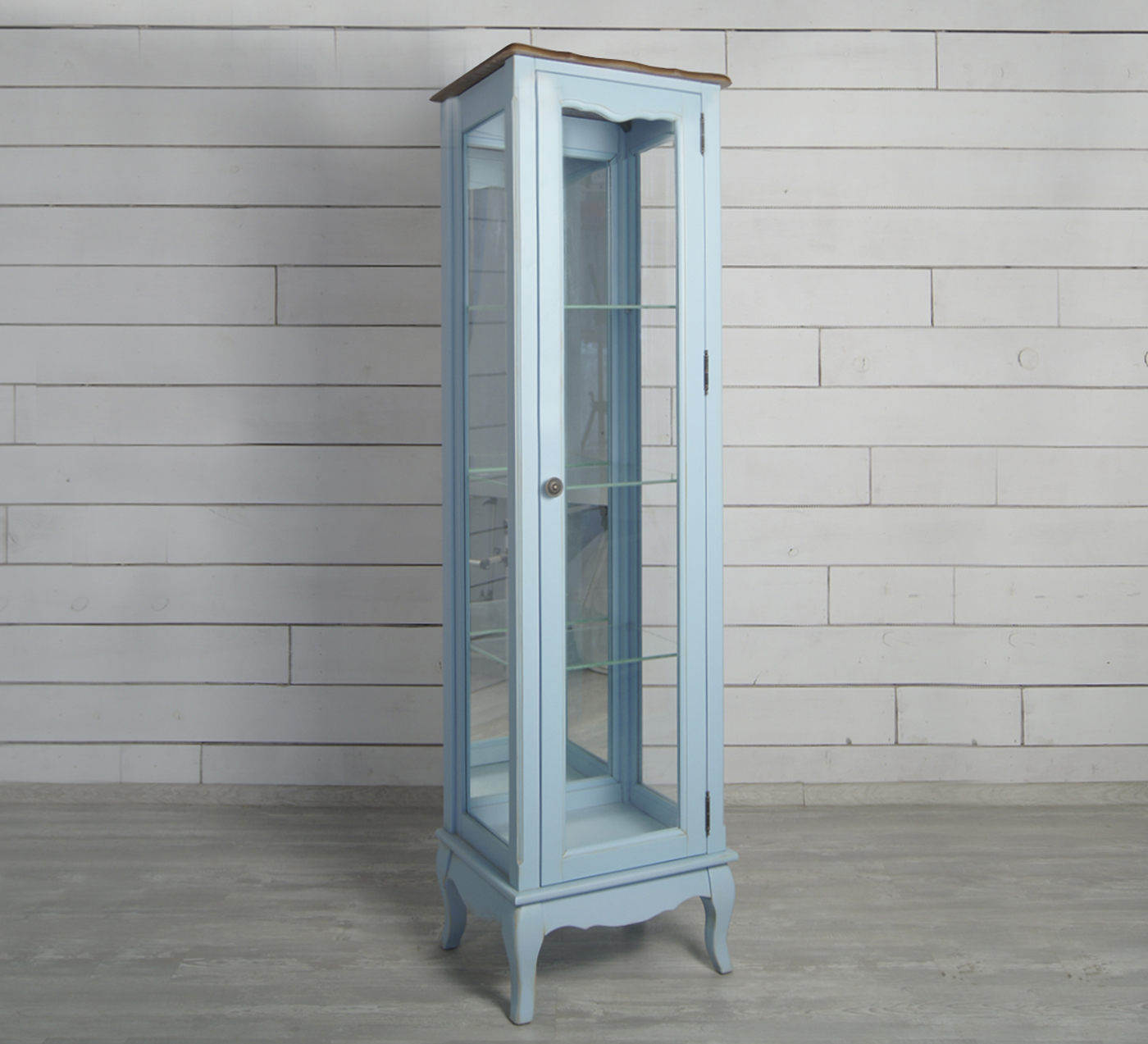 фото Шкаф "Leontina Blue" для посуды узкий/низкий арт ST9319B в Москве фото Шкаф "Leontina Blue" для посуды узкий/низкий арт ST9319B