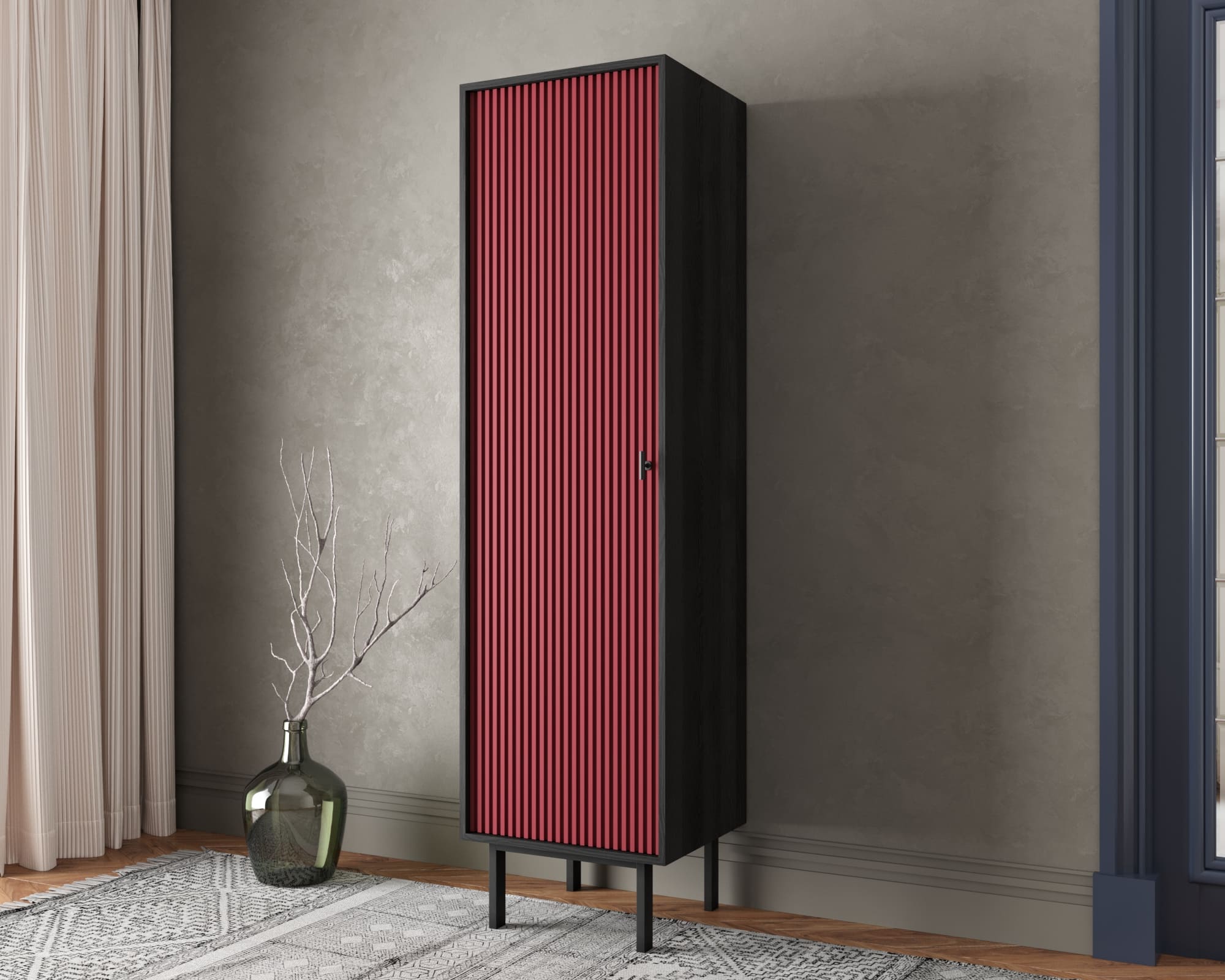 заказать Шкаф c одной дверкой "Emerson" арт EM101/red/L