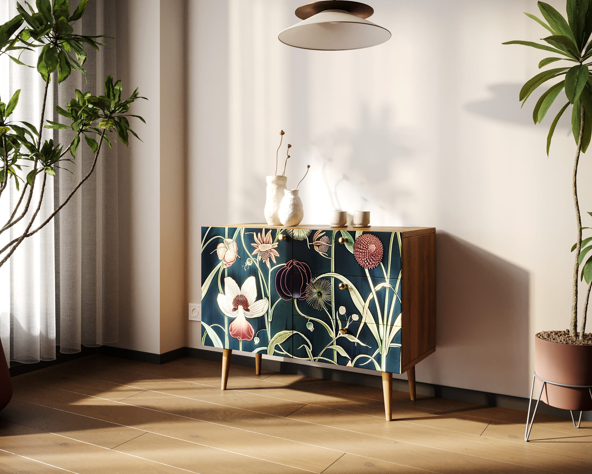 заказать Комод "Berber" три ящика и дверка арт BB34/Print_54