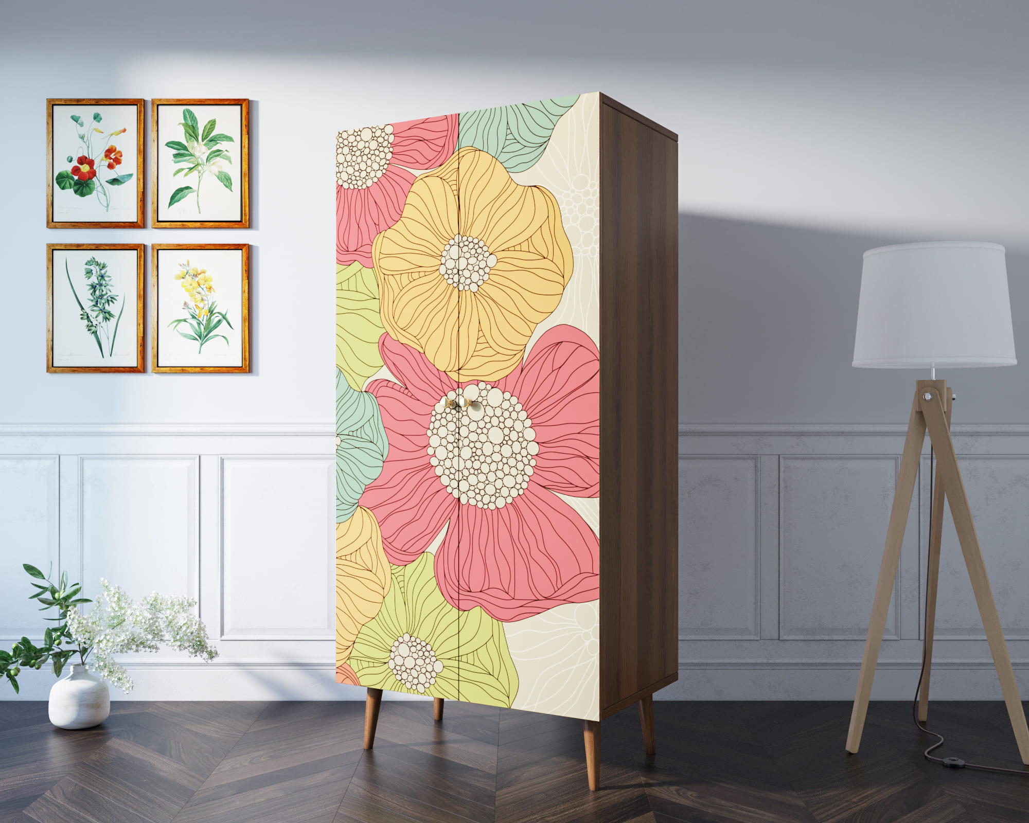 фото Шкаф малый двухстворчатый "Berber" принт 5 арт BB08/Print_05