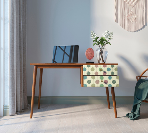 купить Стол рабочий "Berber" принт 24 с одной тумбой арт BB20/Print_24