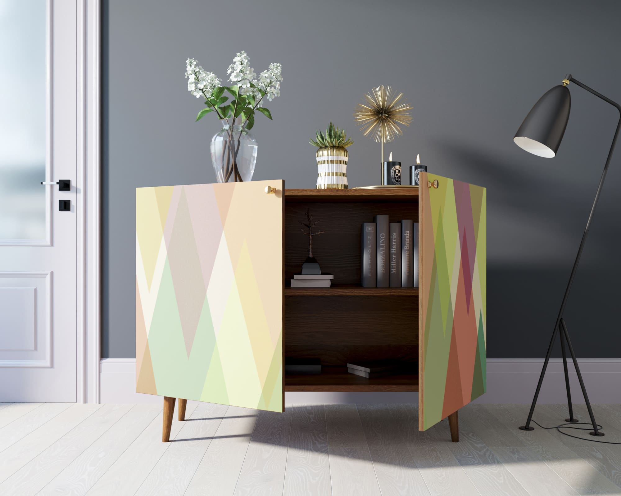 Комод "Berber" две дверки 16 принт арт BB04/Print_16 в интернет-магазине