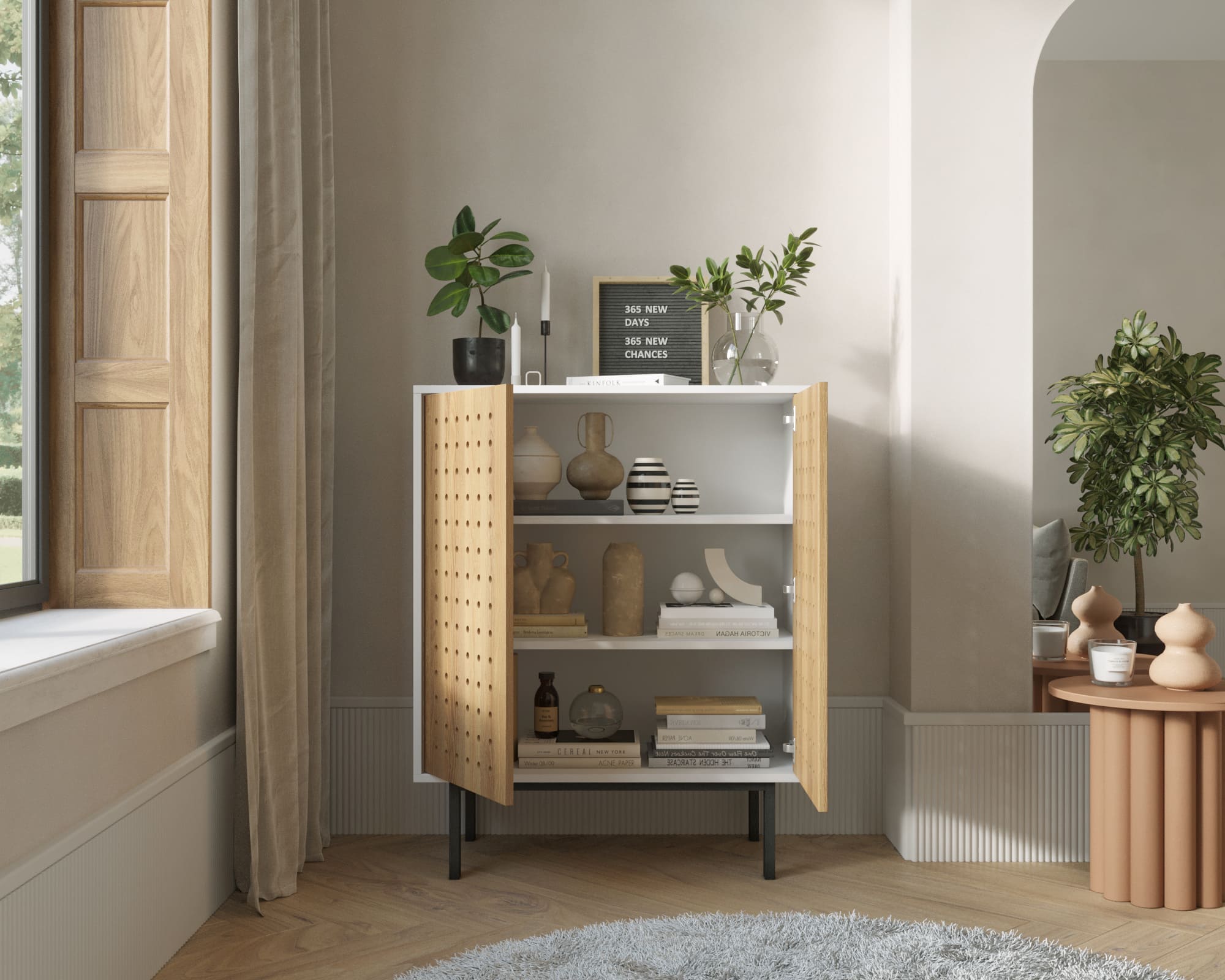 купить Комод высокий с дверками KOTO арт KT14