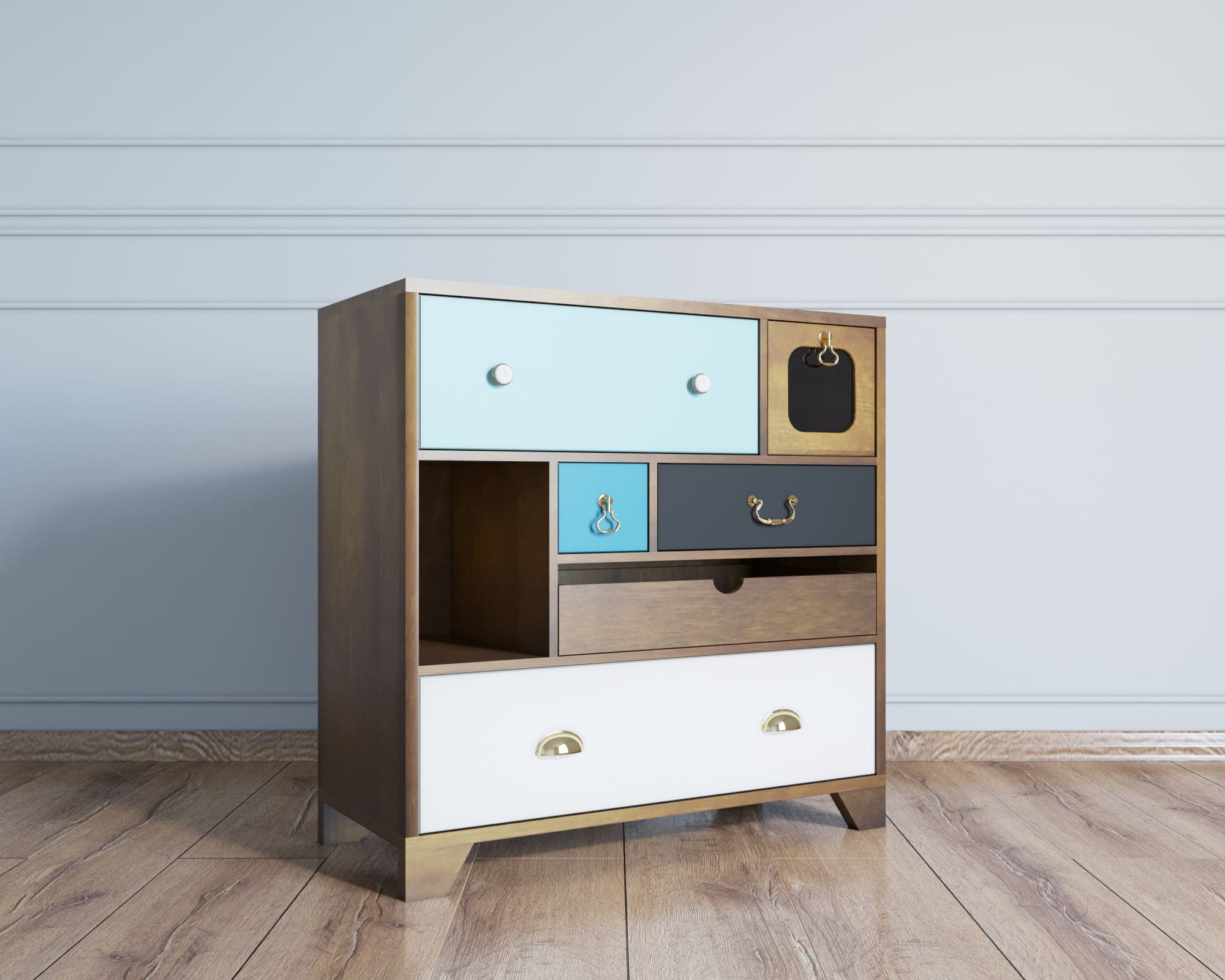 заказать Комод малый «Aquarelle» 6 ящиков арт RE-52