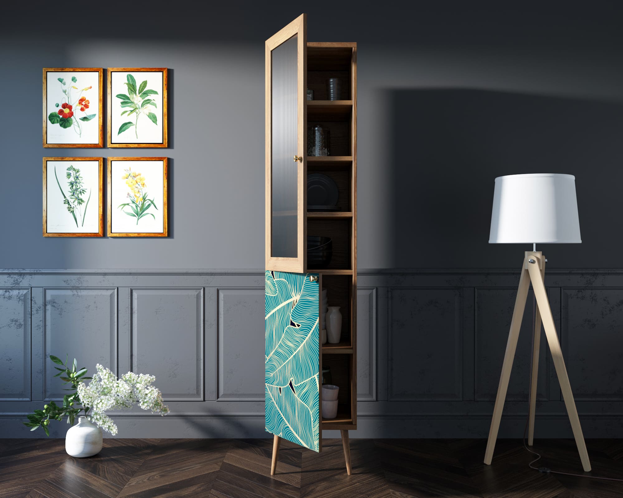 купить Буфет "Berber" узкий принт 41 арт BB39/Print_41