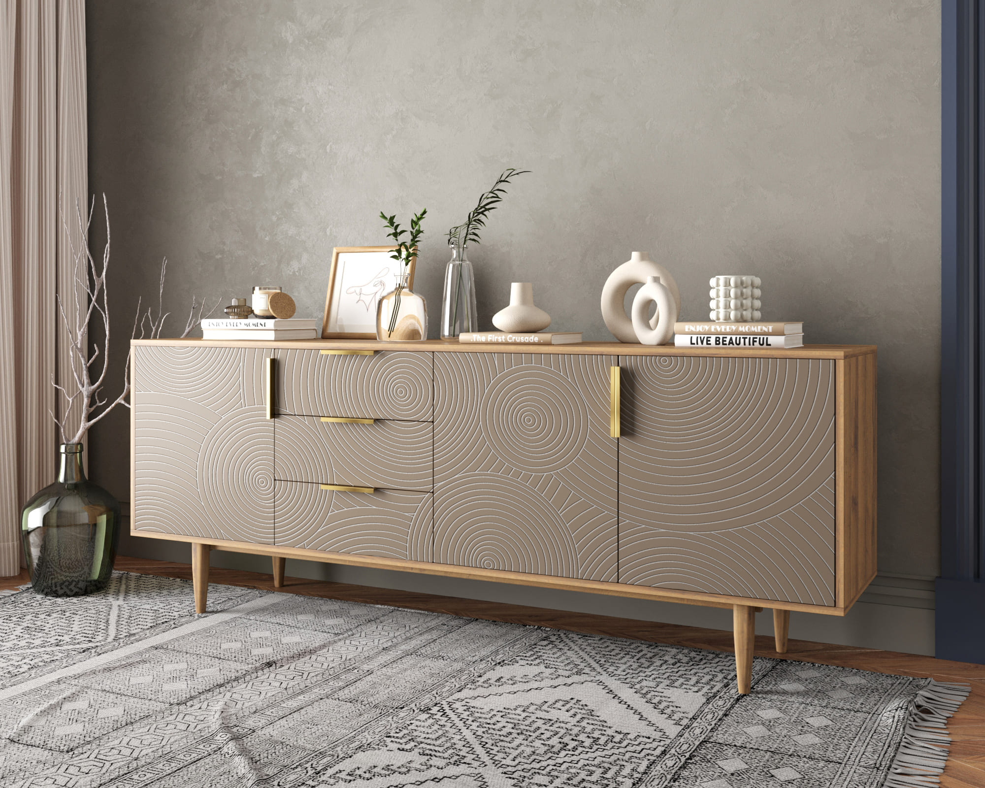 заказать Комод "Line" удлиненный R25/beige в Москве заказать Комод "Line" удлиненный R25/beige