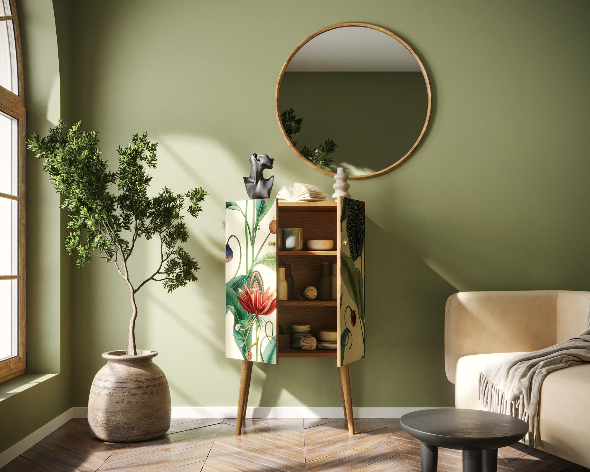 купить Комод на высоких ножках "Berber" арт BB09/Print_55