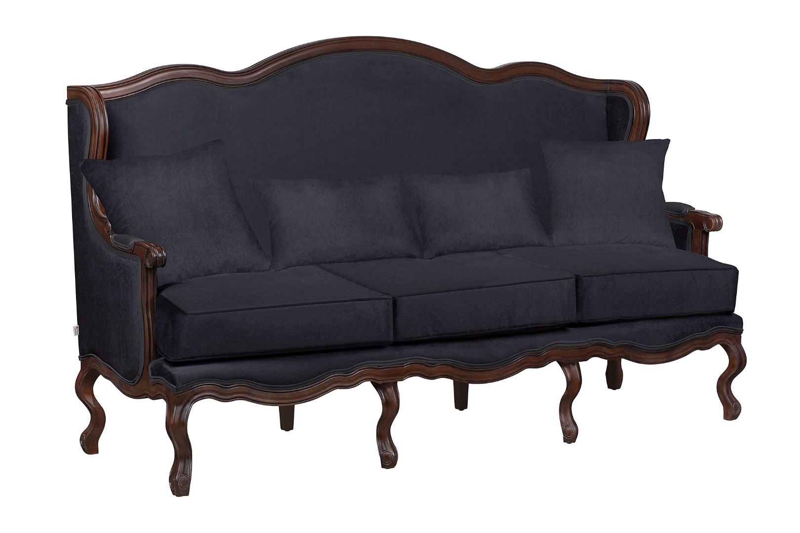 купить Прямой трехместный диван Brody черный