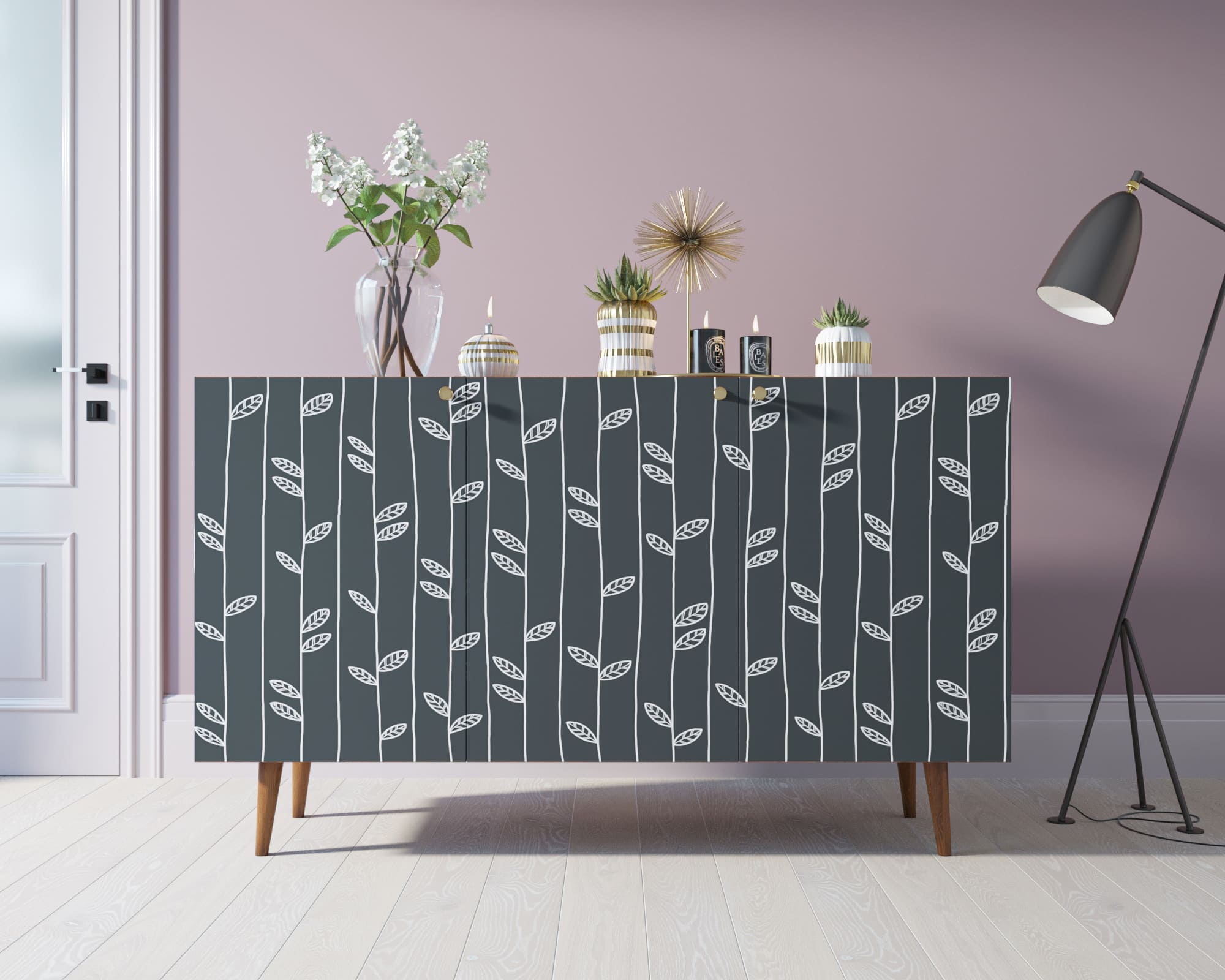 Комод "Berber" три дверки 18 принт арт BB01/Print_18 в интерьере в Москве Комод "Berber" три дверки 18 принт арт BB01/Print_18 в интерьере