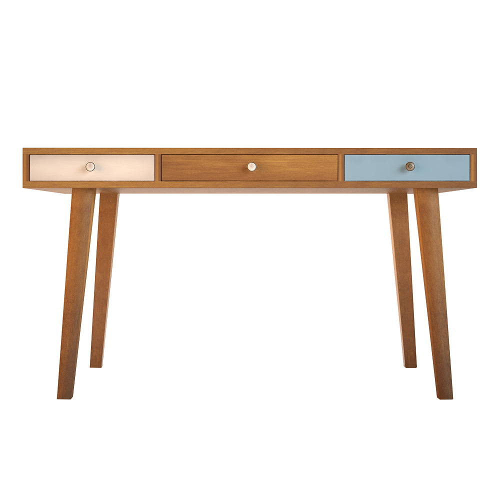 Рабочий стол "Aquarelle Birch" с тремя ящиками арт RE-36ETG в интерьере