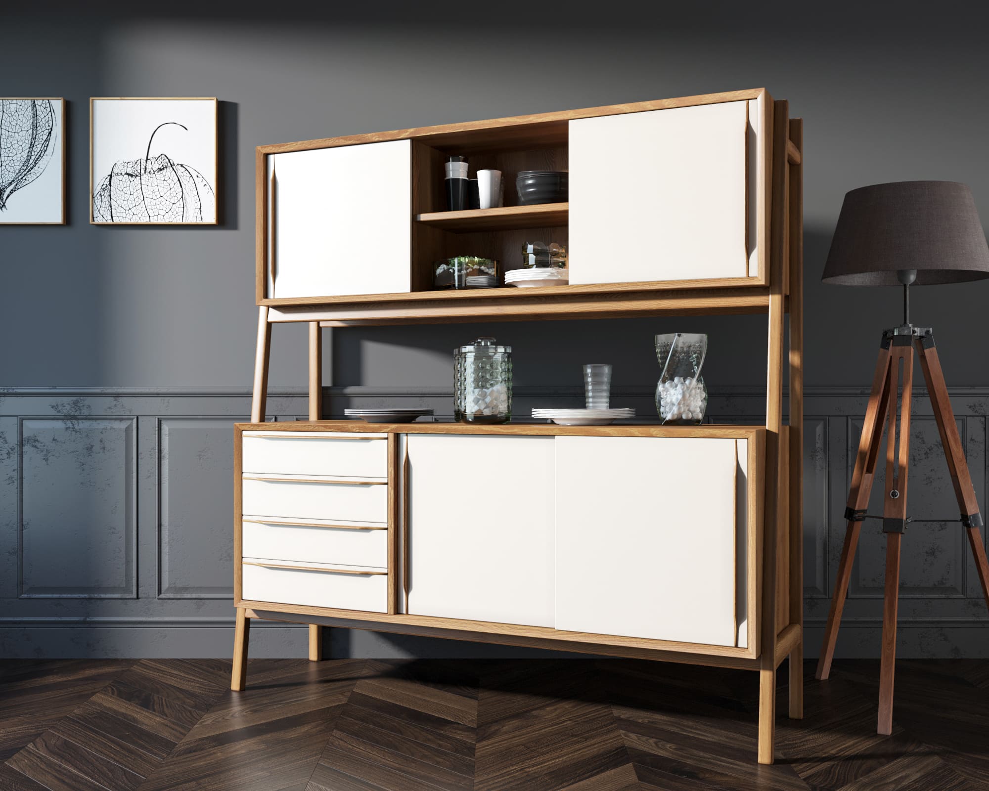 Буфет "Bruni white" широкий арт BR37WH в интернет-магазине в Москве Буфет "Bruni white" широкий арт BR37WH в интернет-магазине