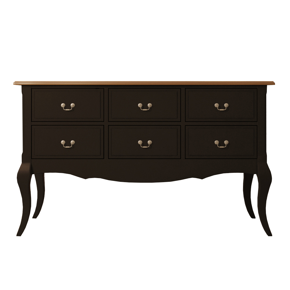 купить Консоль "Leontina Black" 6 ящиков арт ST9358BLK
