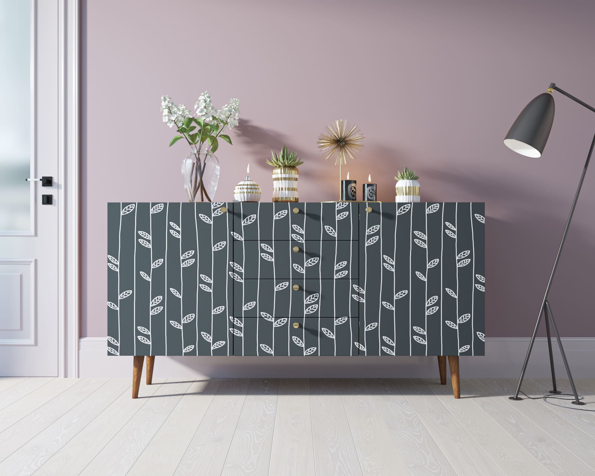 Комод "Berber" с ящиками 18 принт арт BB14/Print_18 в интерьере в Москве Комод "Berber" с ящиками 18 принт арт BB14/Print_18 в интерьере