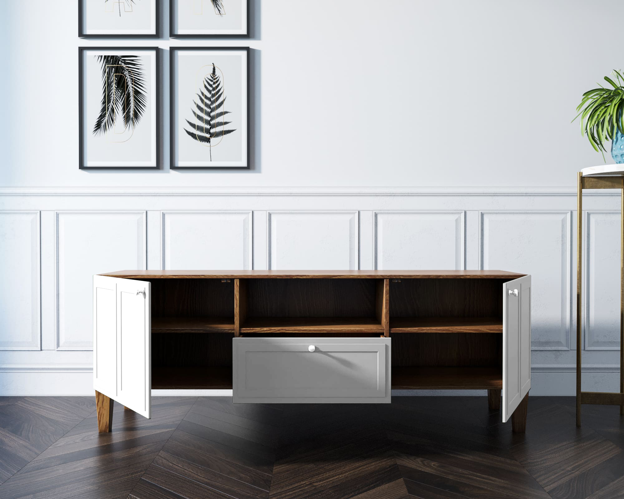 заказать Комод под TV "Andersen" арт AN15WH в Москве заказать Комод под TV "Andersen" арт AN15WH