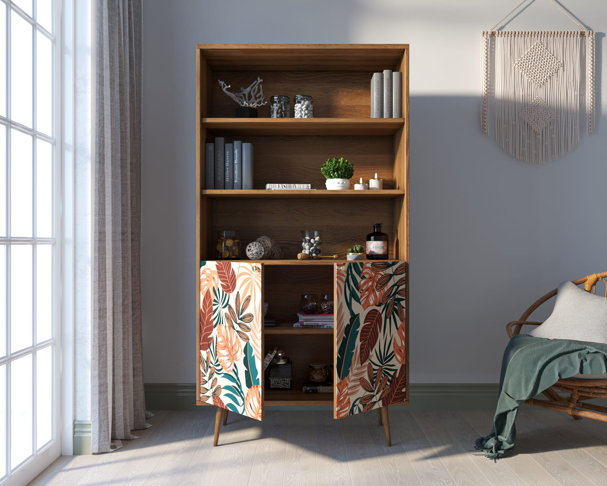 купить Стеллаж с дверками "Berber" принт 25 арт BB26/Print_25