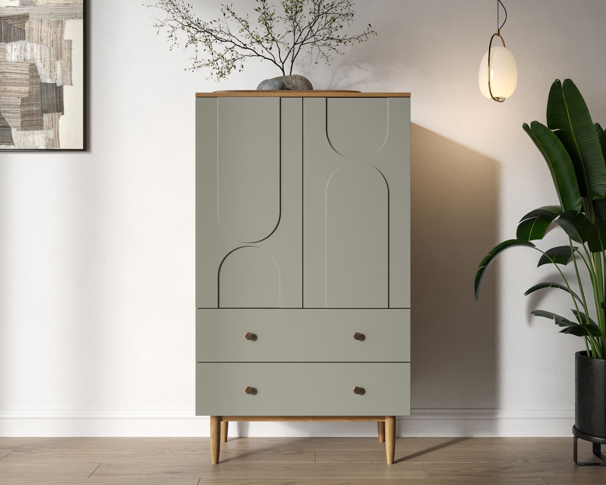 Комод с двумя дверками и двумя ящиками "Arka" AR14-F2 в интернет-магазине в Москве Комод с двумя дверками и двумя ящиками "Arka" AR14-F2 в интернет-магазине