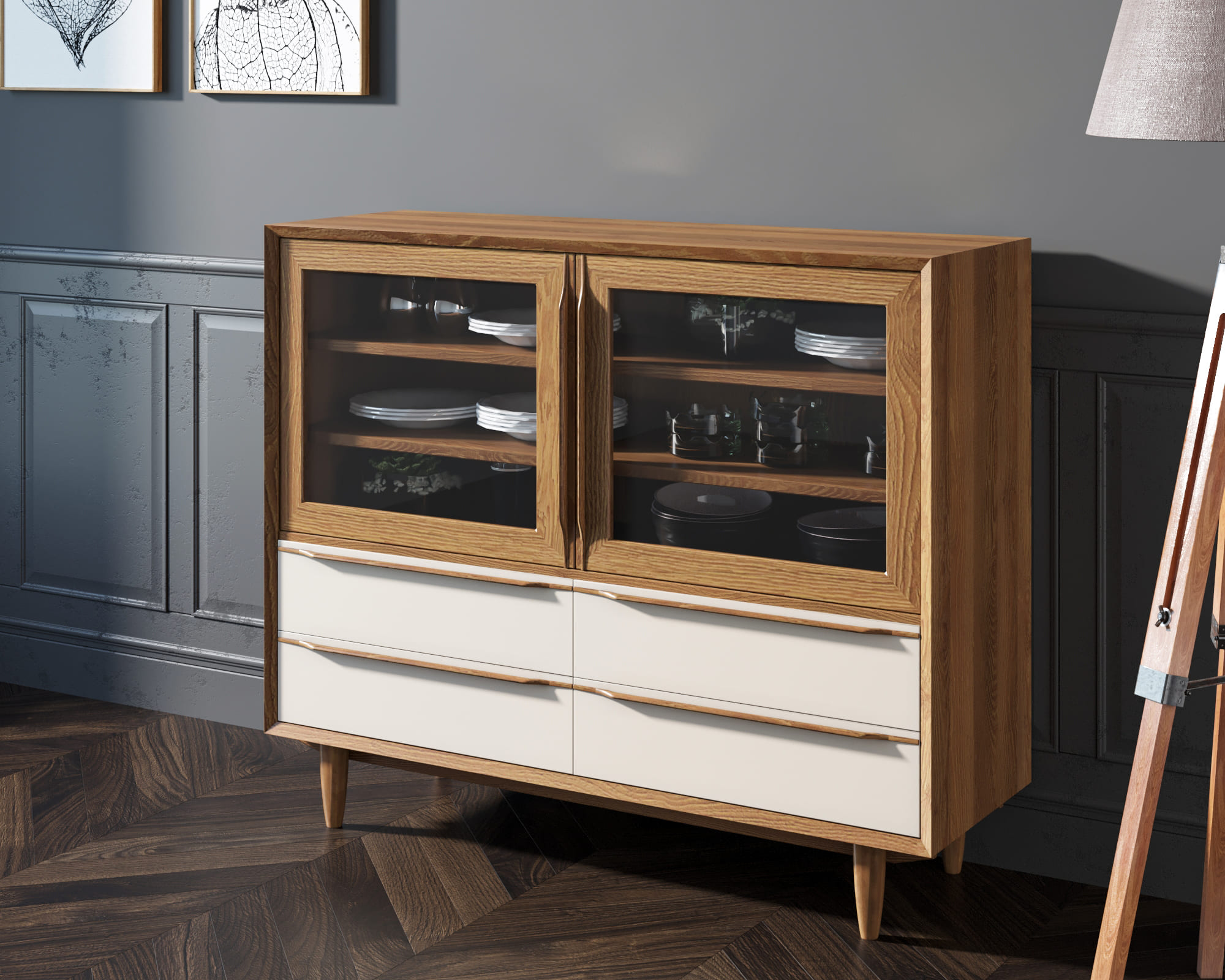 заказать Буфет "Bruni white" низкий арт BR34WH в Москве заказать Буфет "Bruni white" низкий арт BR34WH