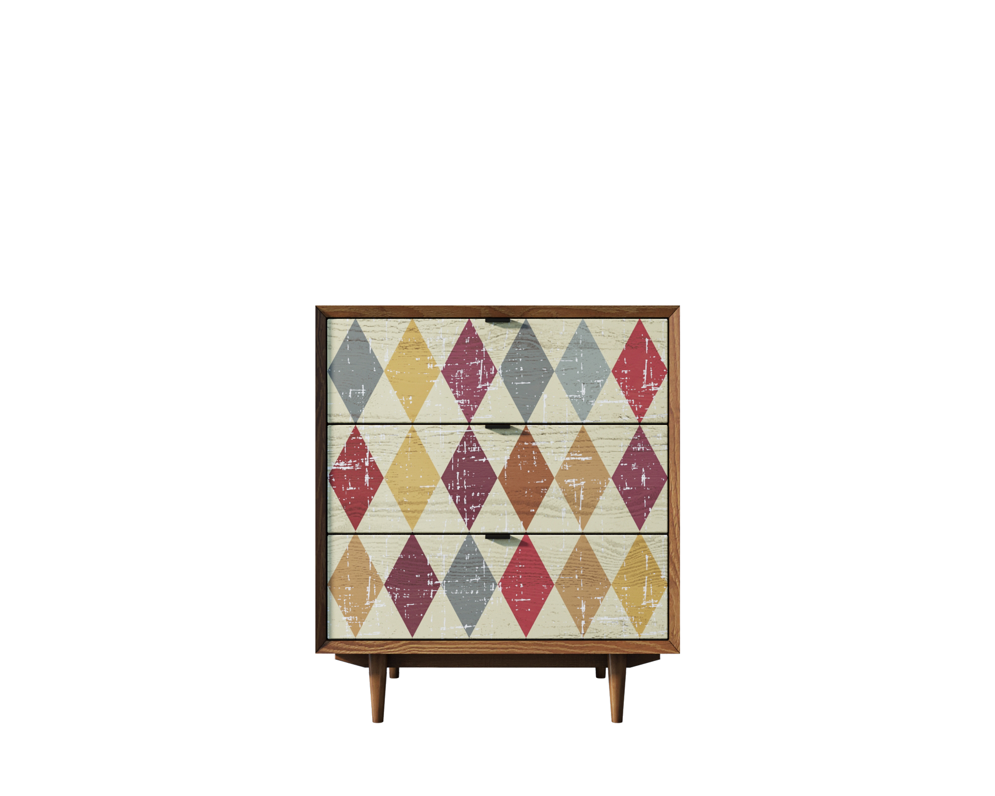 купить Комод в Скандинавском стиле "Бруни (Bruni) принт" на три ящика арт BR07P