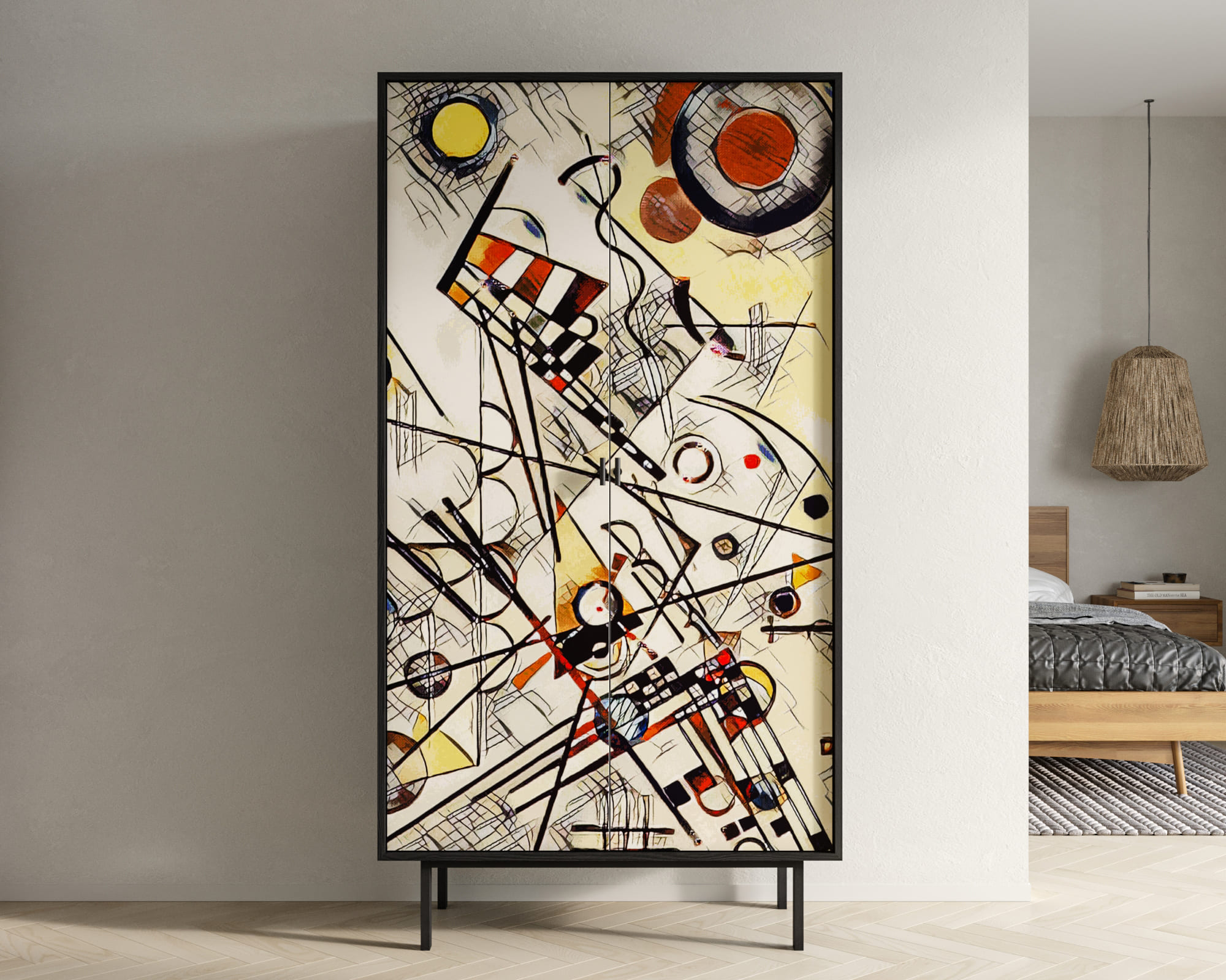 Шкаф двухдверный "Emerson" by Kandinsky арт EM091/Print_01 в интернет-магазине