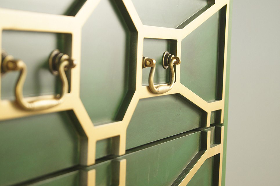 заказать Зеленый комод "Emerald" 3 ящика арт DSC347ETG