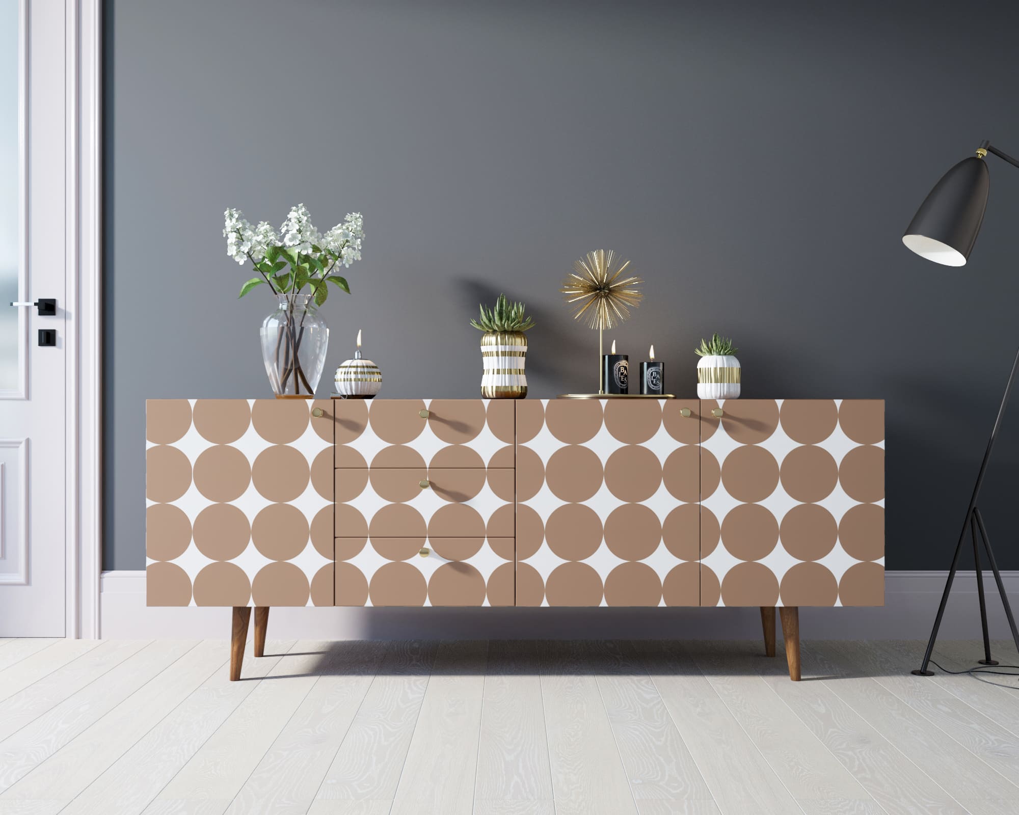 Комод "Berber" удлиненный принт 17 арт BB11/Print_17 в интерьере в Москве Комод "Berber" удлиненный принт 17 арт BB11/Print_17 в интерьере