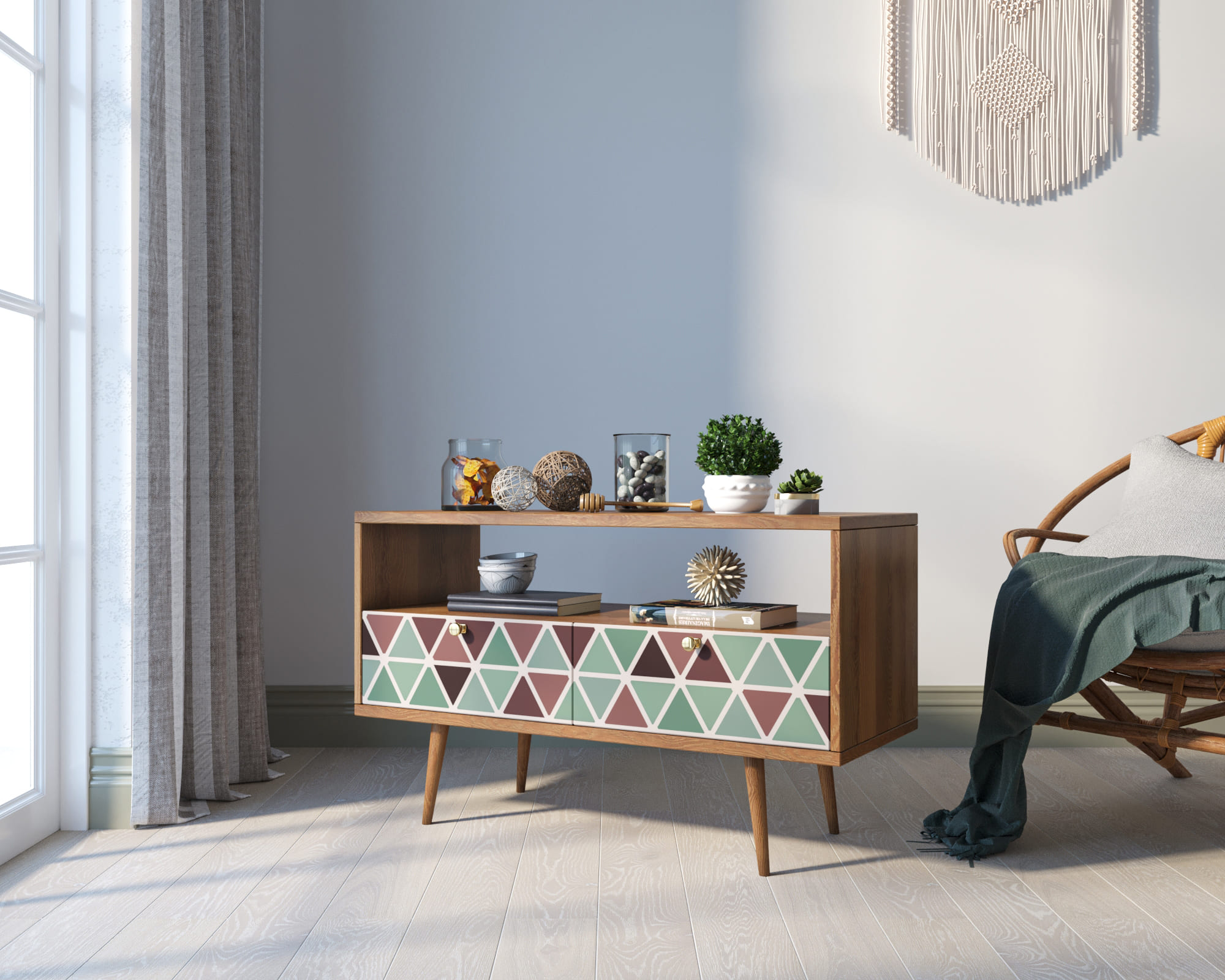 заказать Консоль "Berber" с двумя ящиками принт 26 арт BB22/Print_26 в Москве заказать Консоль "Berber" с двумя ящиками принт 26 арт BB22/Print_26