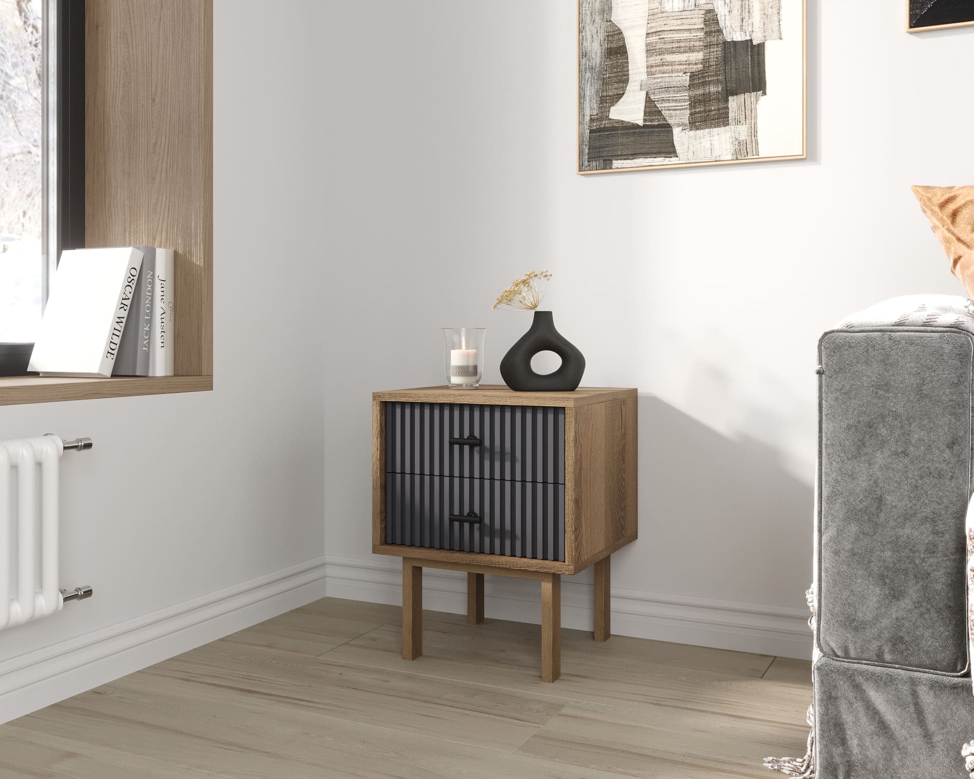 заказать Тумбочка с двумя ящиками "Emerson" арт EM16/7024/L в Москве заказать Тумбочка с двумя ящиками "Emerson" арт EM16/7024/L