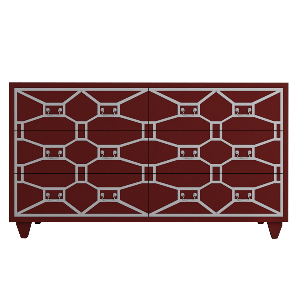 заказать Бордовый комод "Emerald" 6 ящиков арт DSC348ETG/R в Москве заказать Бордовый комод "Emerald" 6 ящиков арт DSC348ETG/R