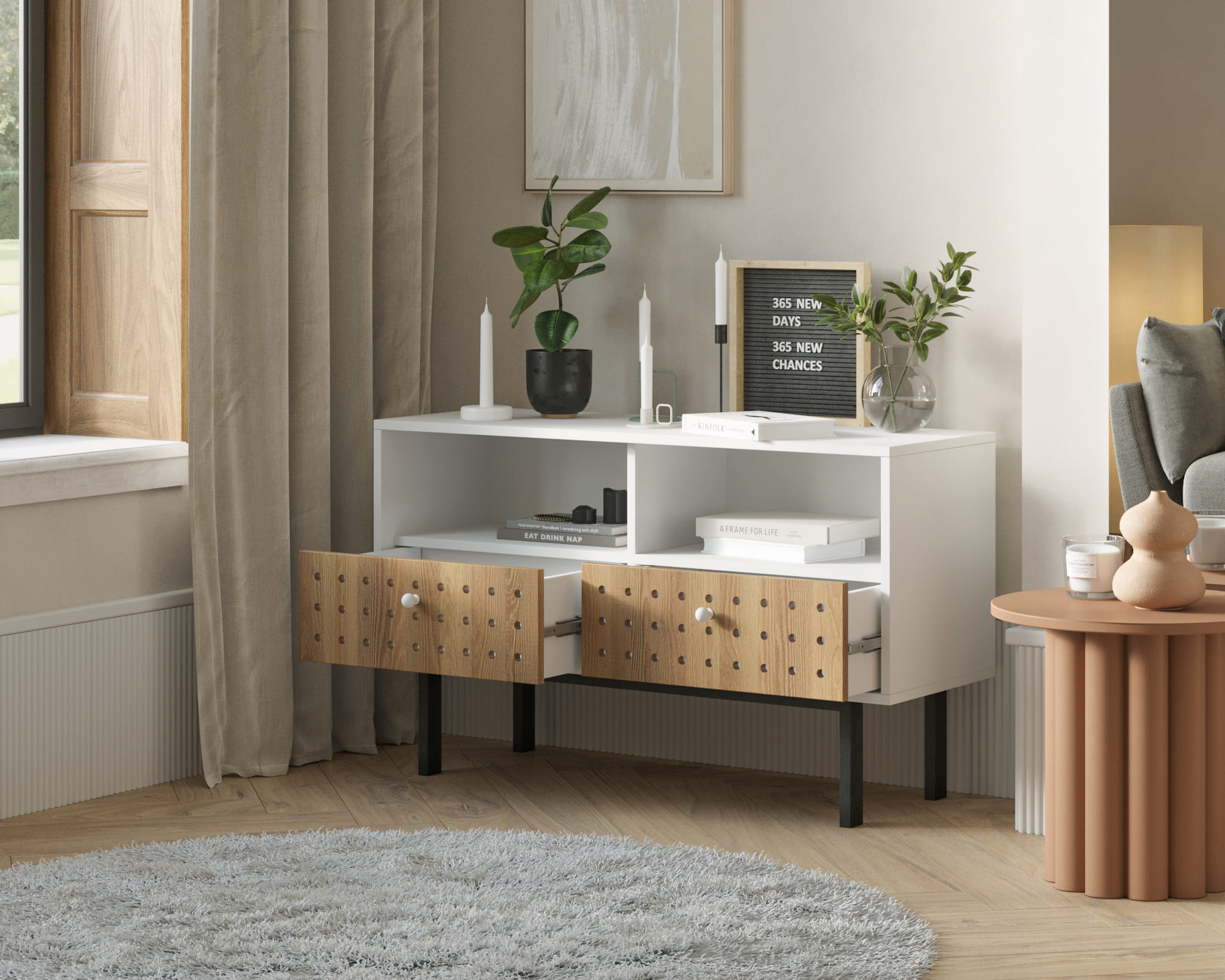 купить Комод с двумя ящиками KOTO арт KT10