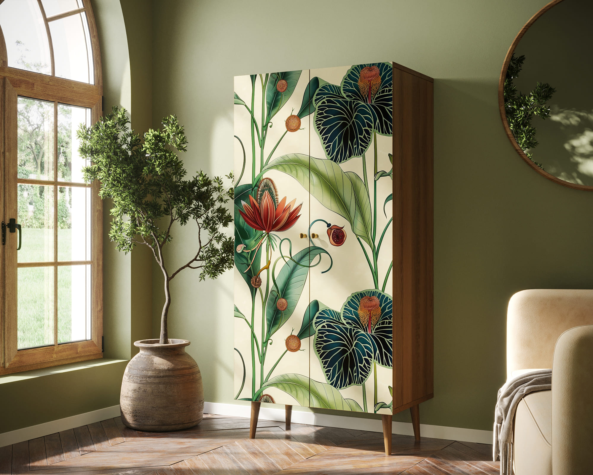 заказать Шкаф малый двухстворчатый "Berber" арт BB08/Print_55 в Москве заказать Шкаф малый двухстворчатый "Berber" арт BB08/Print_55