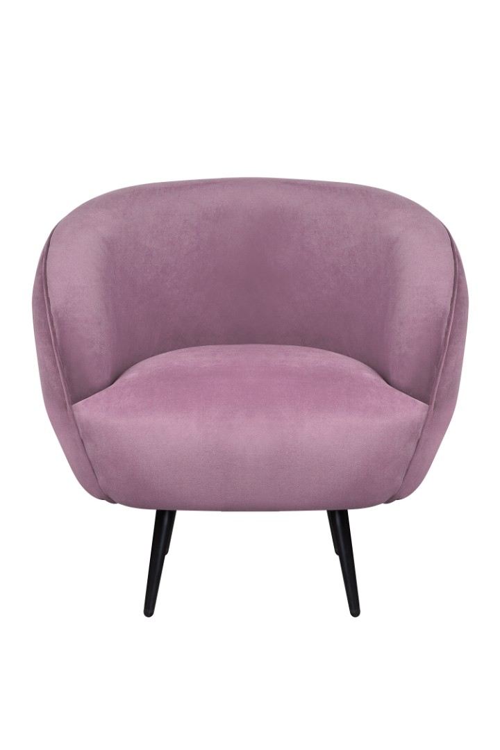 купить Мягкое кресло Benee Pink на черных ножках