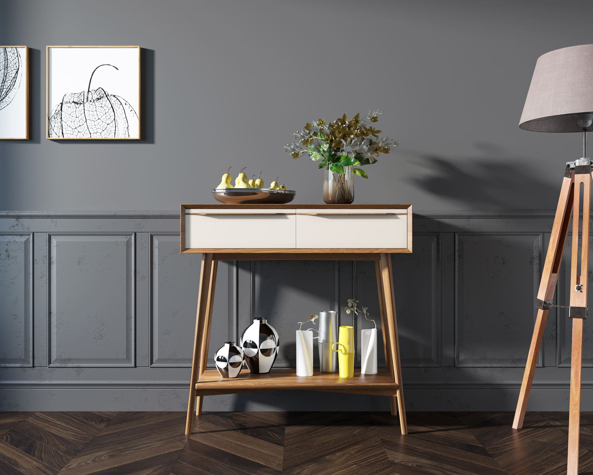 фото Консоль "Bruni white" малая арт BR36WH