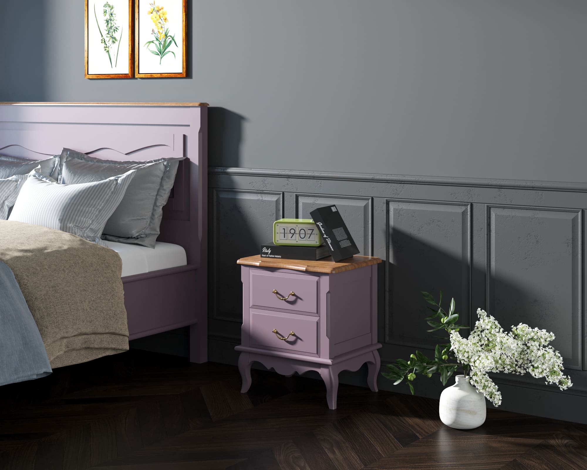 заказать Тумба leontina Lavanda на два ящика арт ST9302/2L в Москве заказать Тумба leontina Lavanda на два ящика арт ST9302/2L