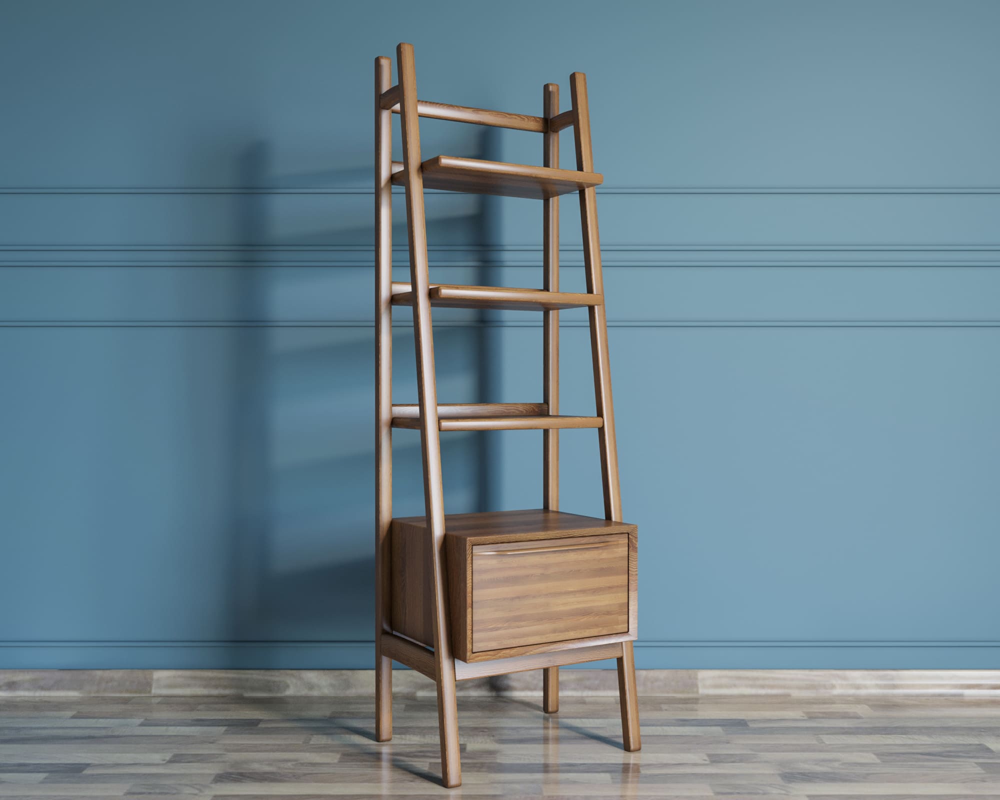 фото Узкий стеллаж "Bruni" с открытыми полками арт BR29