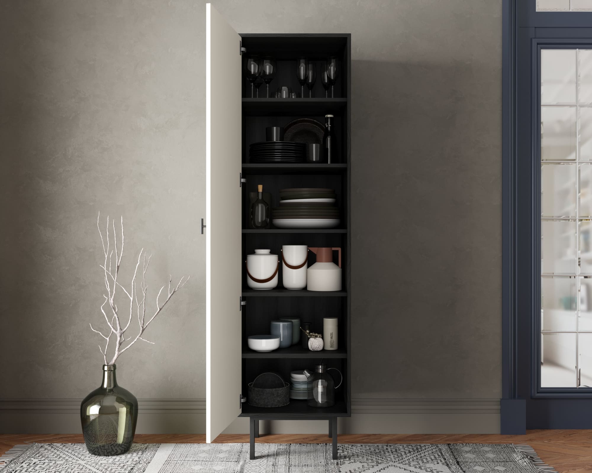 купить Шкаф c одной дверкой "Emerson" арт EM101/milky/L